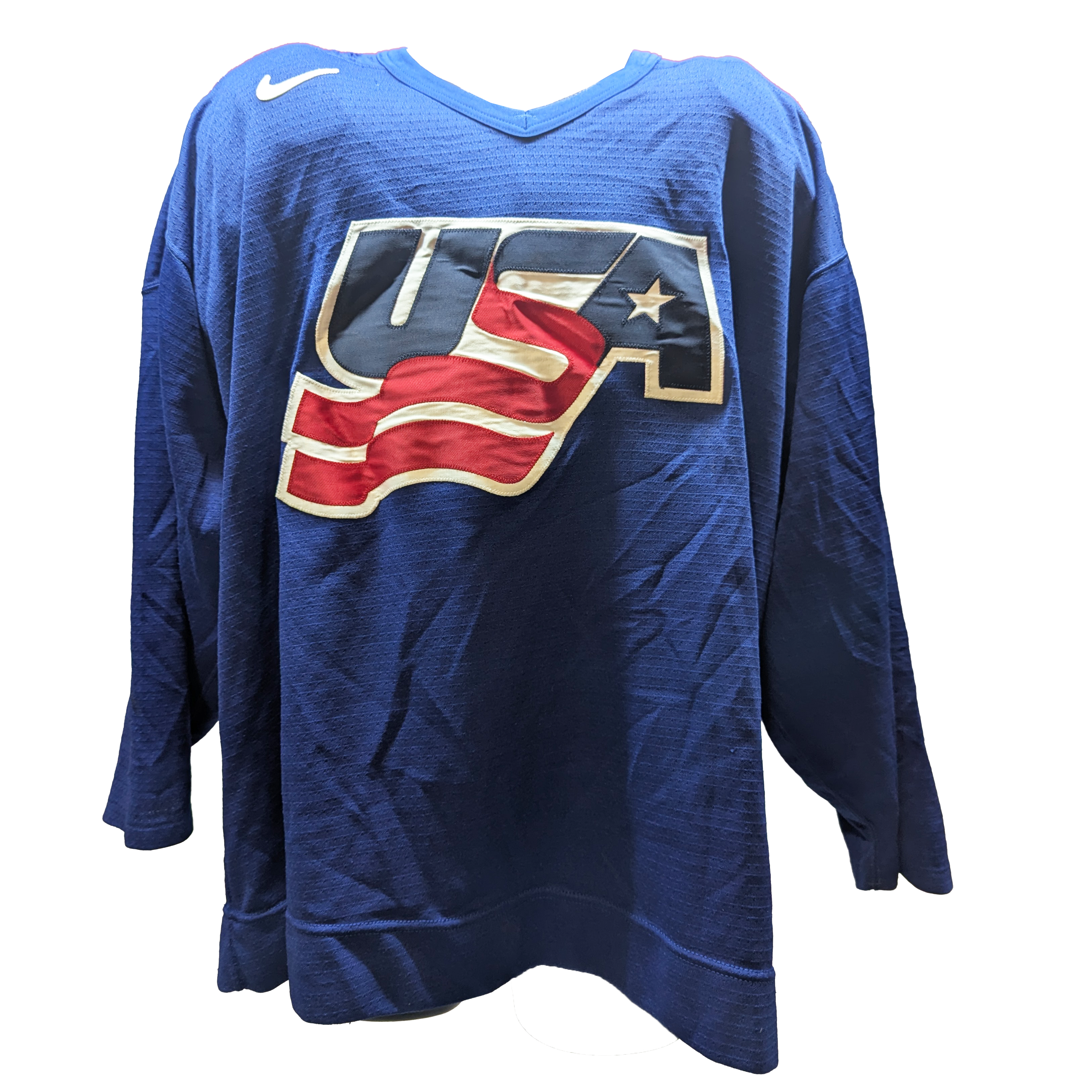 Nike - Maillot d'entraînement authentique rétro d'occasion de l'équipe américaine IIHF